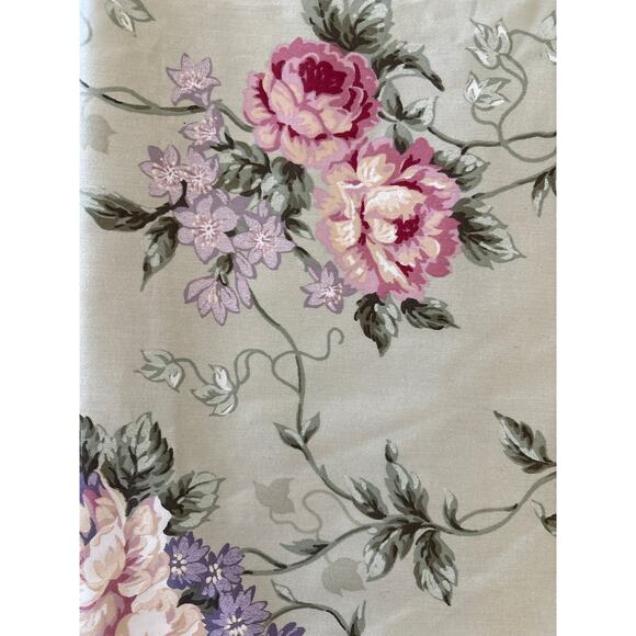5th Avenue Designs Fabric 3x1.5 Yards of Green Pink Floral Home Decor Fabric - Picture 3 of 4